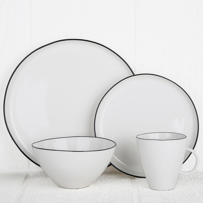 White and Black Ceramic Cereal Bowl
