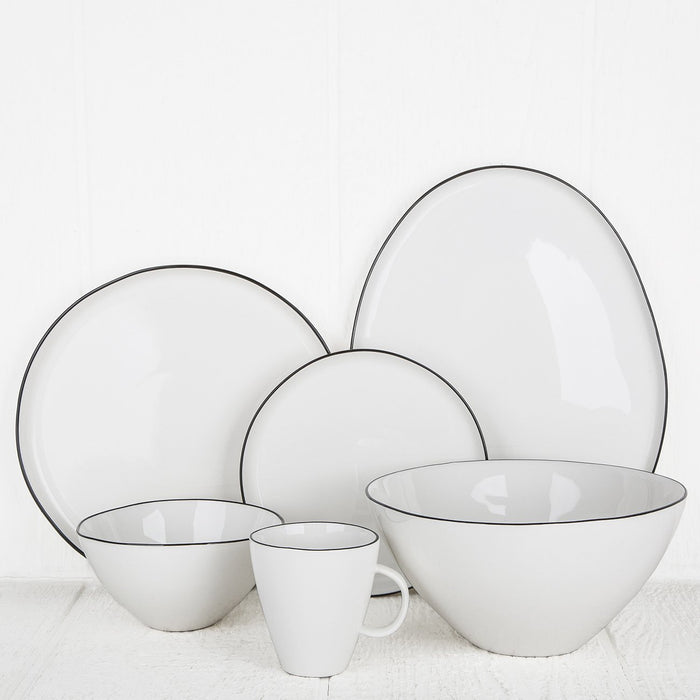 White and Black Ceramic Cereal Bowl