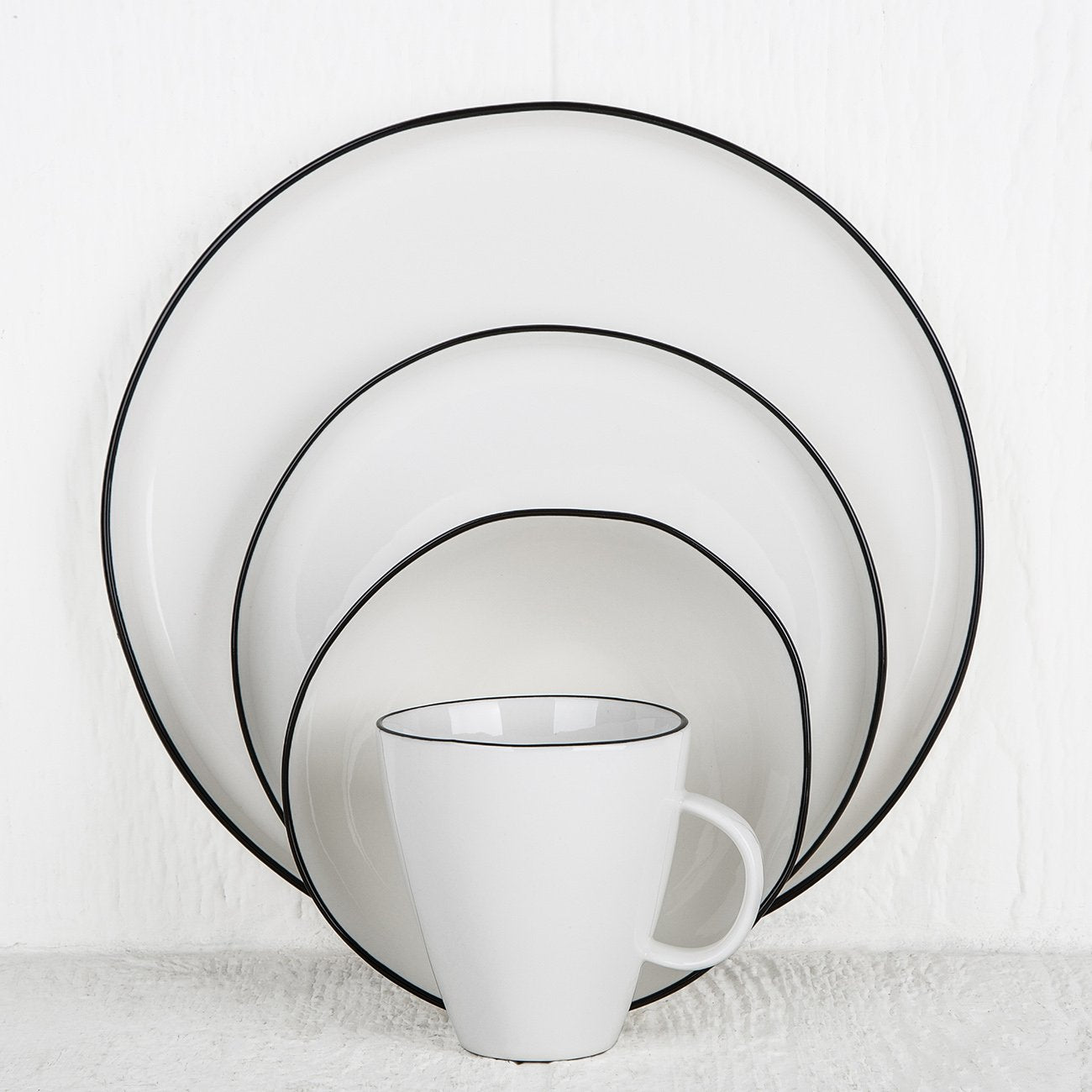 White and Black Ceramic Coffee Mug 