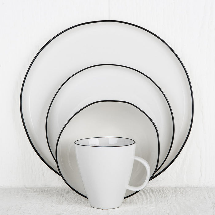 White and Black Ceramic Coffee Mug 
