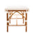 White and Blue Mediterranean Armless Bistro Bench 42"