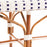 White and Blue Mediterranean Armless Bistro Bench 42"