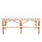 White and Blue Mediterranean Armless Bistro Bench 42"