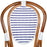 White and Dark Blue Mediterranean Bistro Chair (16-ligne)