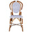 White and Dark Blue Mediterranean Bistro Chair (16-ligne)