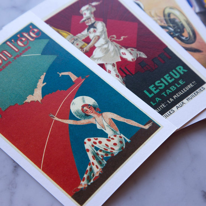 Assorted Vintage French Postcards No.1 (Set of 5)