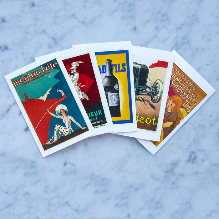 Assorted Vintage French Postcards No.1 (Set of 5)