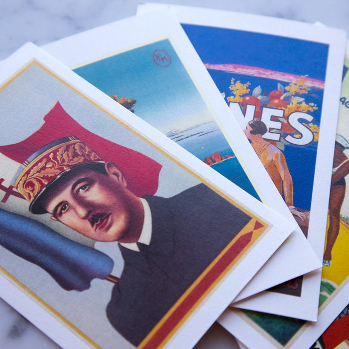 Assorted Vintage French Postcards No.2 (Set of 5)
