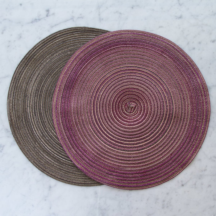 Aubergine Round Placemat (15.25 Ø)