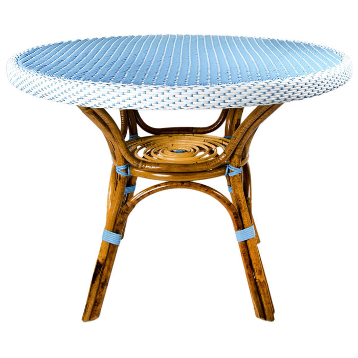 Azure & White Mediterranean Bistro Table (4 Seater)