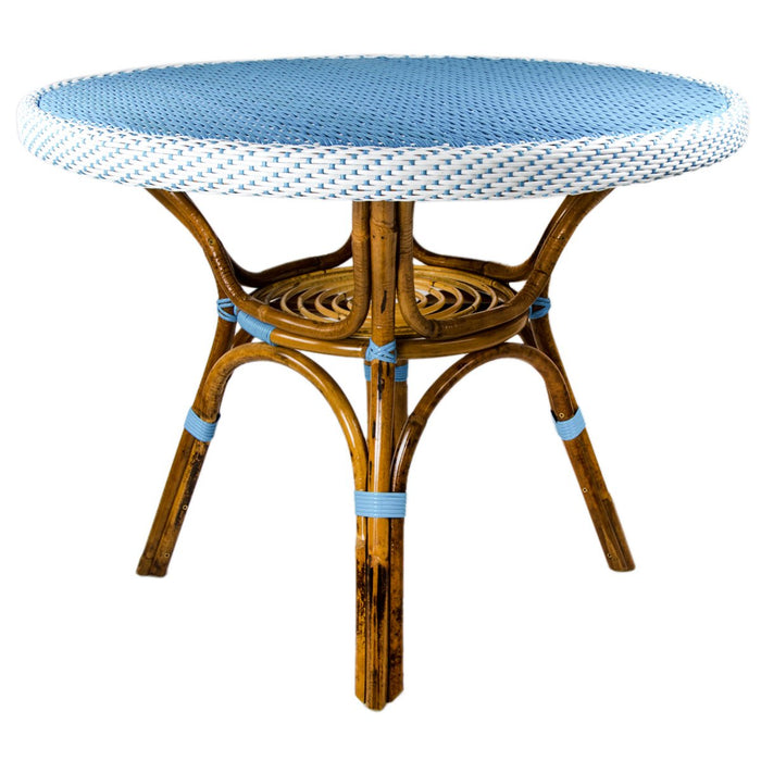 Azure & White Mediterranean Bistro Table (4 Seater)