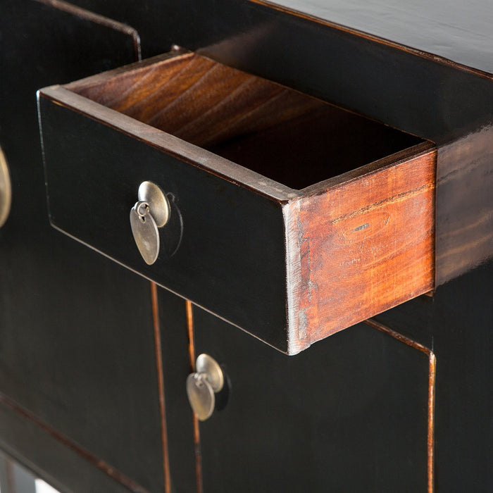 Black 6-Door Cabinet  