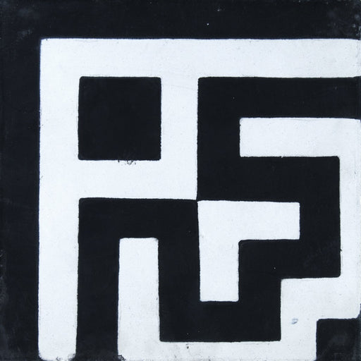 Black & White Grec Corner Carocim Tile (8" x 8") (Individual Tile)