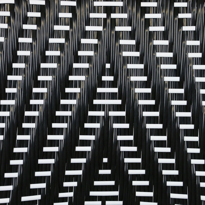 Black & White Mediterranean Bistro Round Back Chair (L)