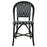 Black & White Mediterranean Bistro Round Back Chair (L)