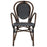 Black and White Metal Mediterranean Bistro Arm Chair (H)