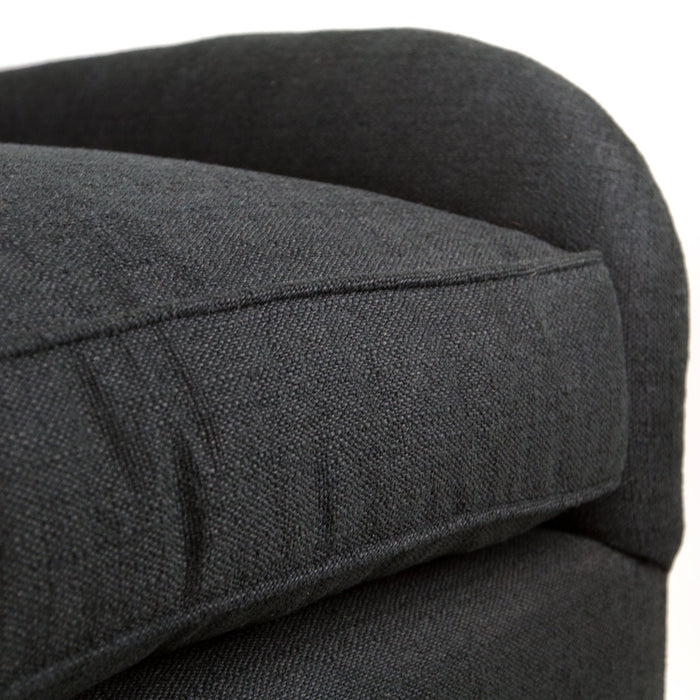 Black Poe Linen Upholstered Chair
