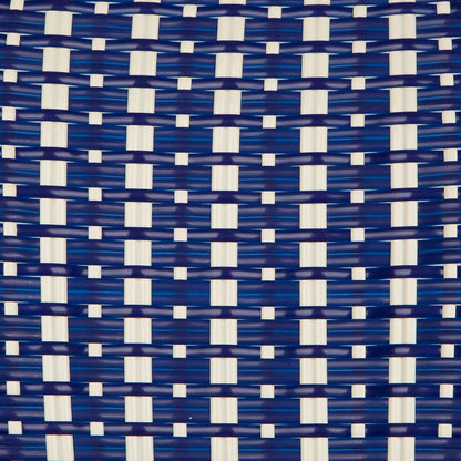 Blue & Cream Counter Height Mediterranean Bistro Bar Stool with Back (29" h. seat) (M)