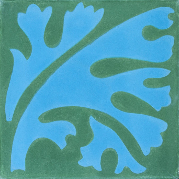 Blue & Green Algue Carocim Tile (8" x 8") (pack of 12)