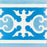 Blue Baroque Frise Carocim Tile (8" x 8") (pack of 12)