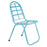 Blue Vintage Iron Chair with Assorted Vintage Cushion