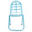 Blue Vintage Iron Chair with Assorted Vintage Cushion