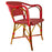Bordeaux & Cream Mediterranean Bistro Chair with Woven Arms (W)