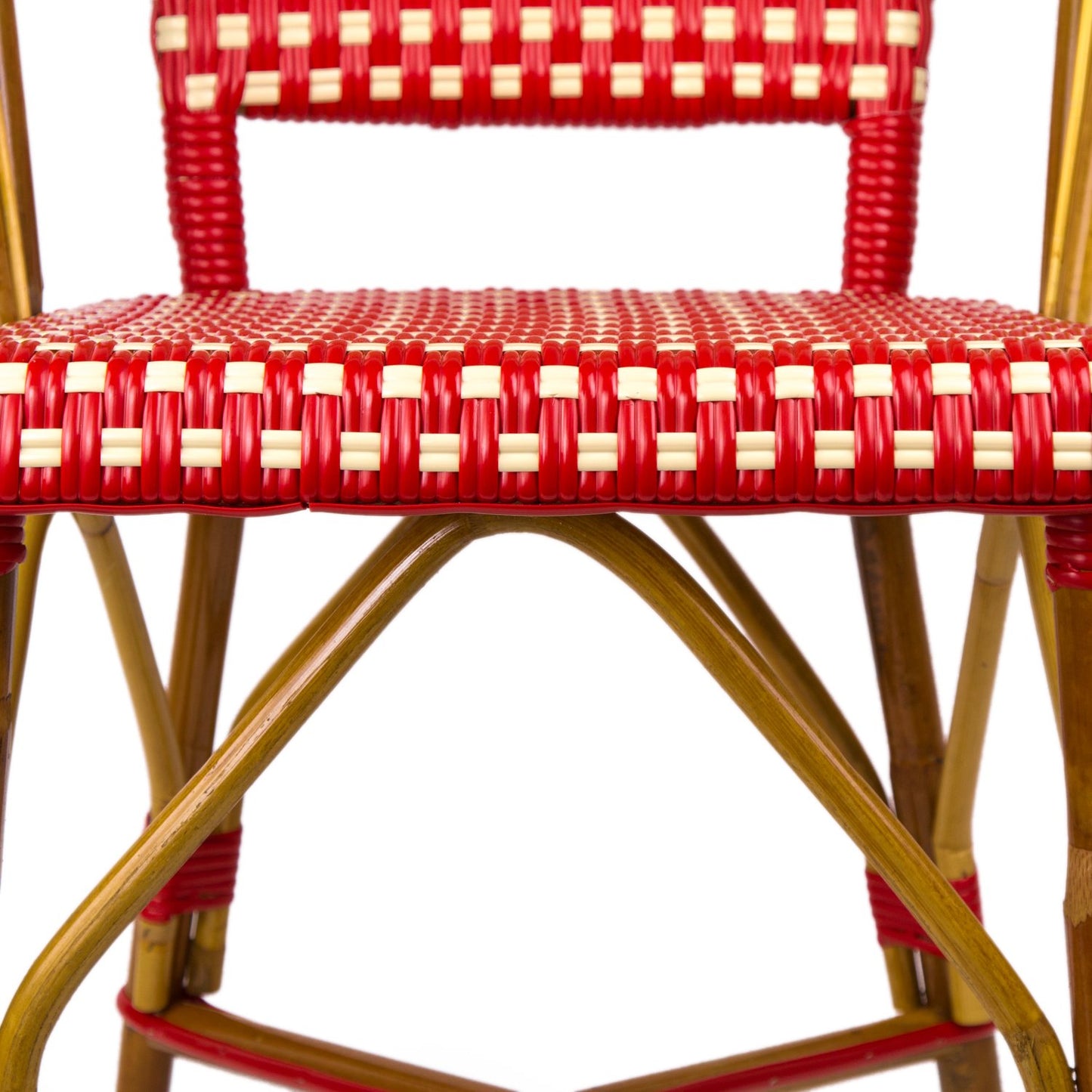 Bordeaux & Cream Mediterranean Bistro Round Back Chair (B)