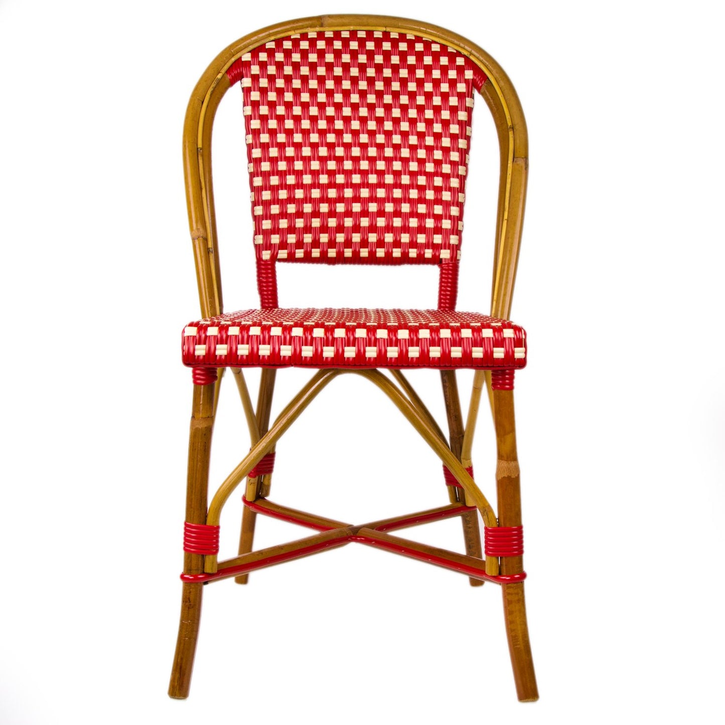 Bordeaux & Cream Mediterranean Bistro Round Back Chair (B)