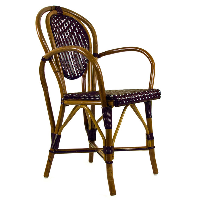 Brown & Azure Mediterranean Bistro Armchair