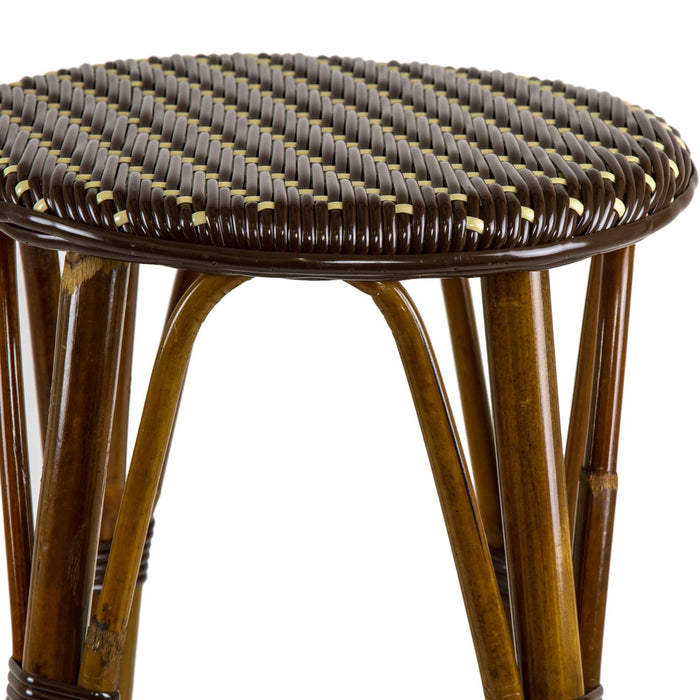 Brown & Cream Bar Height Mediterranean Bistro Bar Stool (29" h) (D)