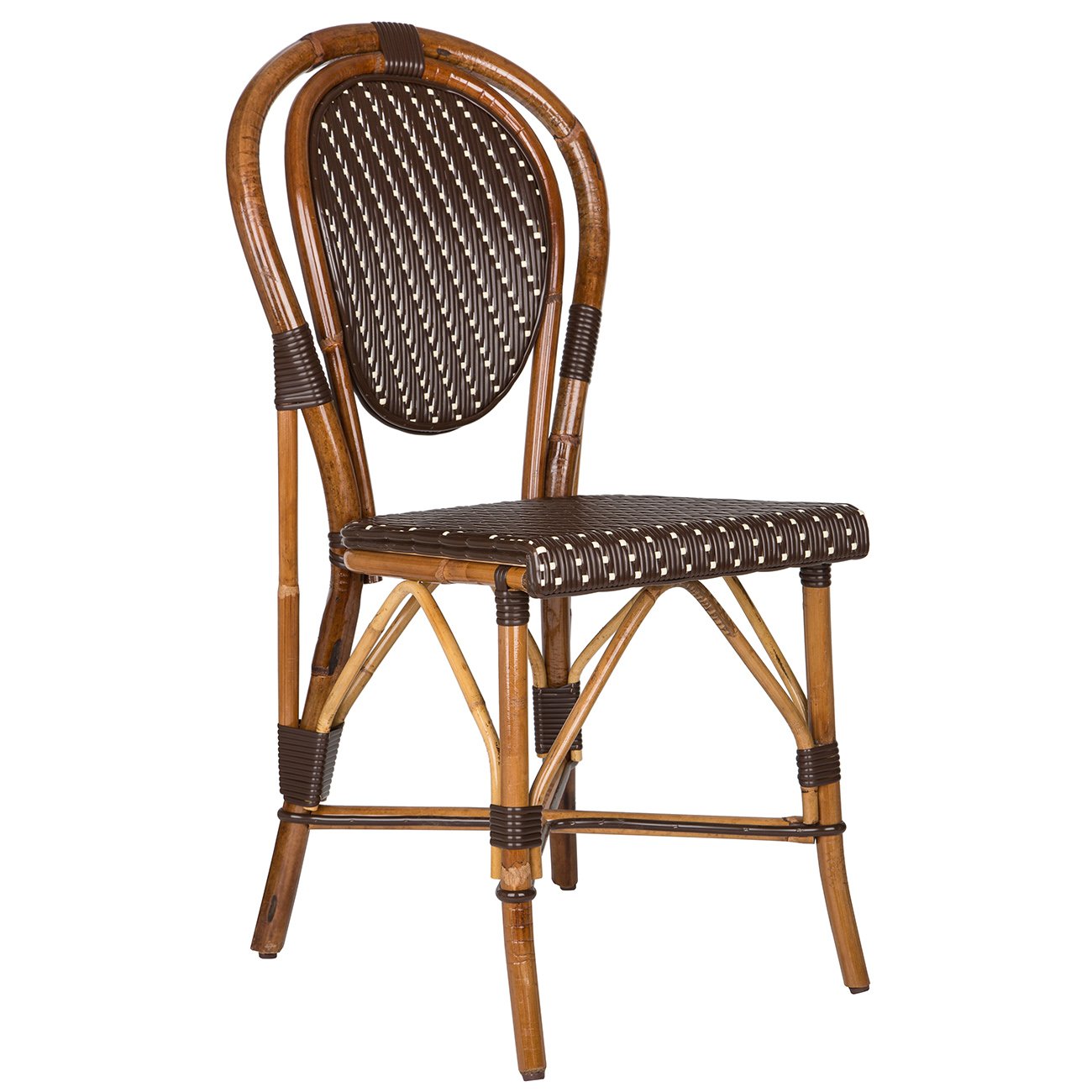 Brown & Cream Mediterranean Bistro Chair (H)
