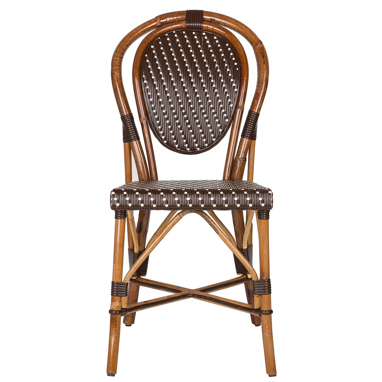 Brown & Cream Mediterranean Bistro Chair (H)