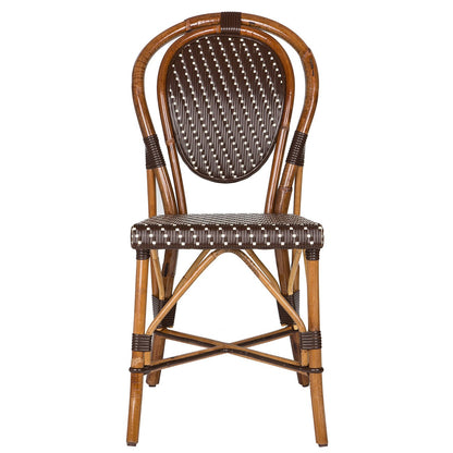 Brown & Cream Mediterranean Bistro Chair (H)