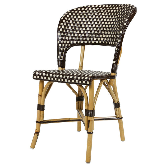 Brown & Cream Mediterranean Bistro Wrap Back Chair (E)