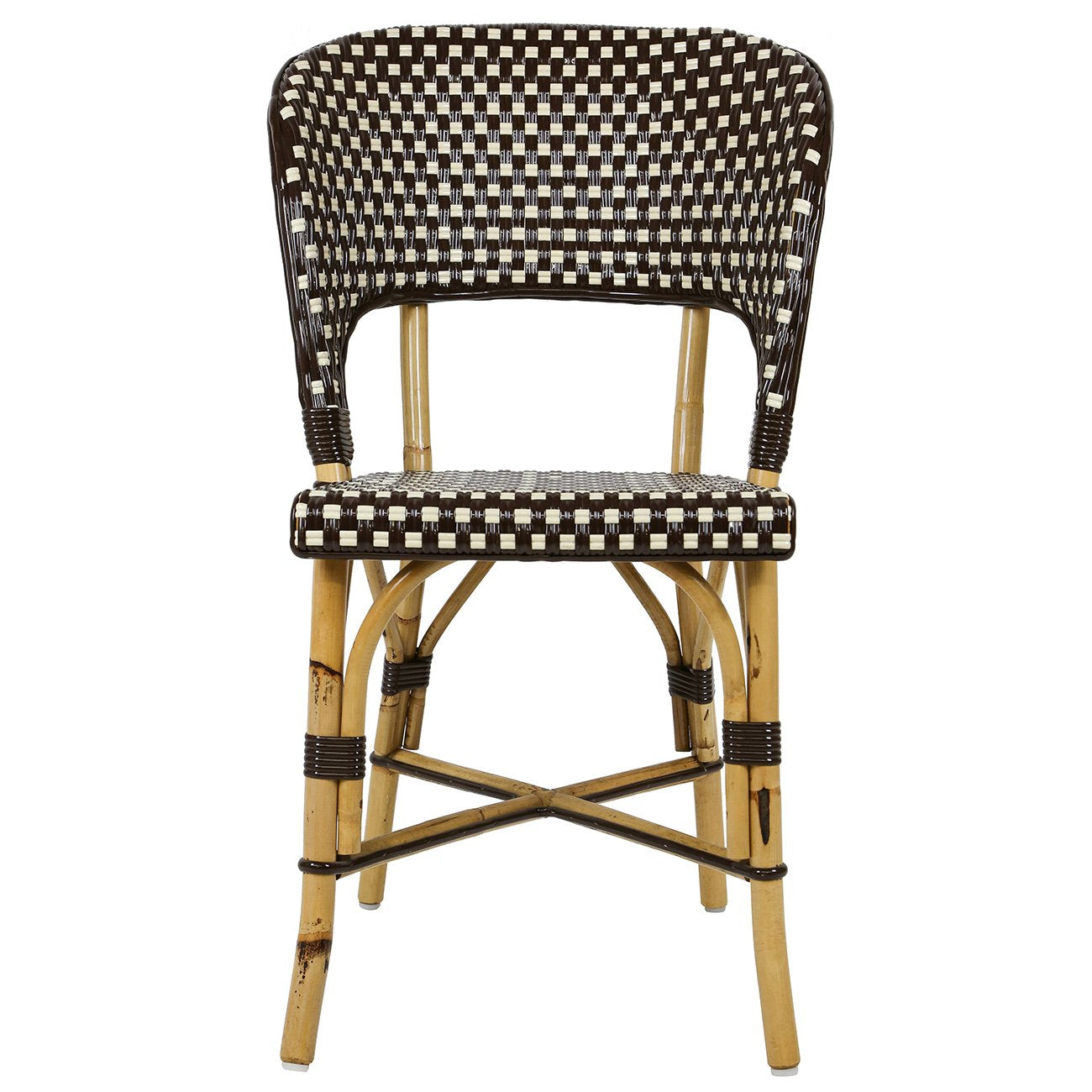 Brown & Cream Mediterranean Bistro Wrap Back Chair (E)