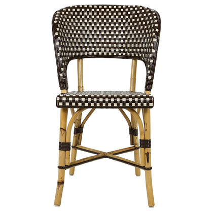 Brown & Cream Mediterranean Bistro Wrap Back Chair (E)