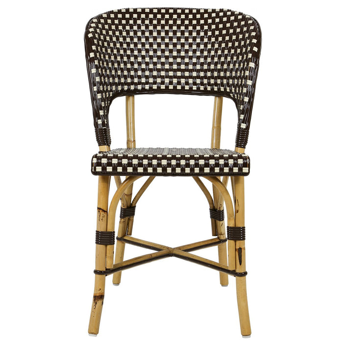 Brown & Cream Mediterranean Bistro Wrap Back Chair (E)