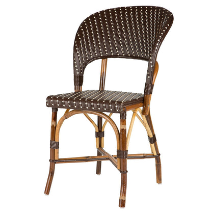 Brown & Cream Mediterranean Bistro Wrap Back Chair (H)
