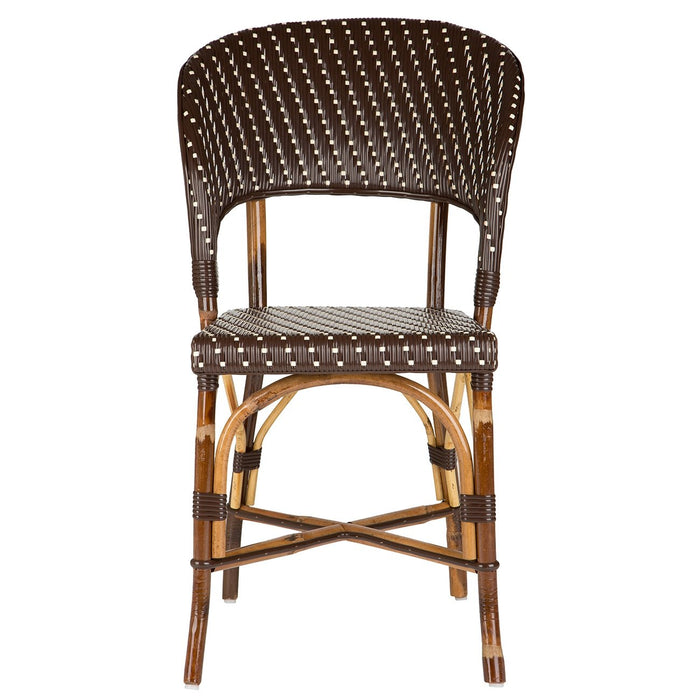 Brown & Cream Mediterranean Bistro Wrap Back Chair (H)