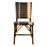 Brown, Cream, Pink & Gold Mediterranean Bistro Square Back Stripe Chair