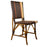 Brown, Cream, Red & Gold Mediterranean Bistro Square Back Stripe Chair