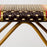 Brown, Cream, Red & Gold Mediterranean Bistro Square Back Stripe Chair