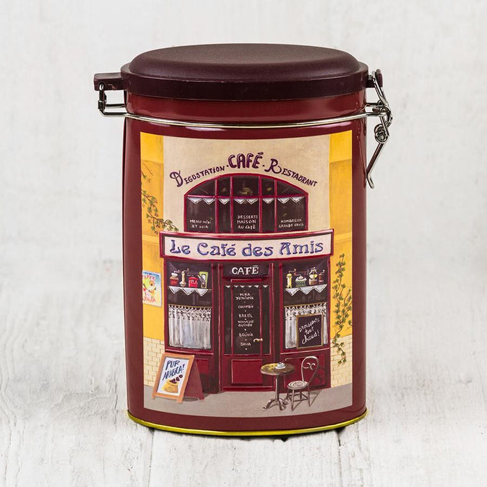 Burgundy Red Metal Tin with Latch