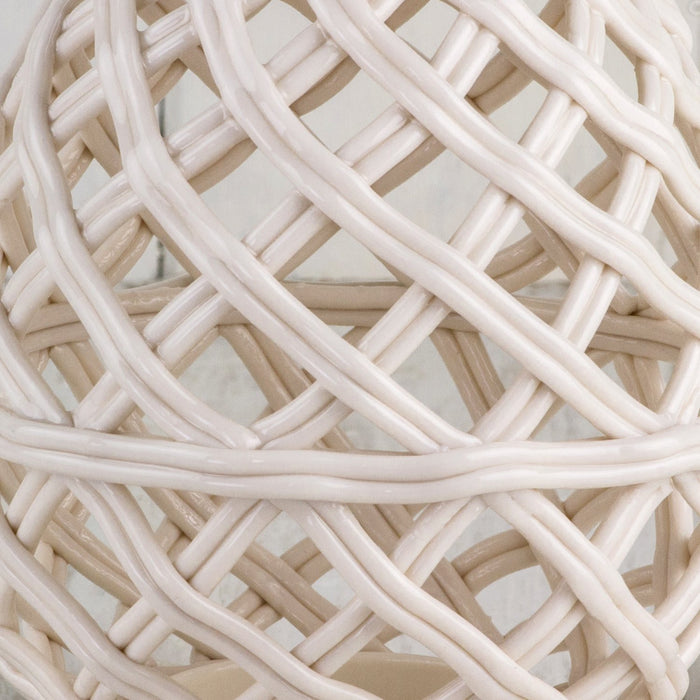 Ceramic Braided Egg Votive 