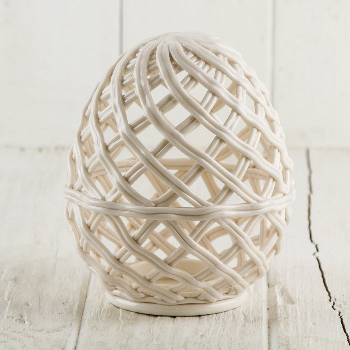 Ceramic Braided Egg Votive 