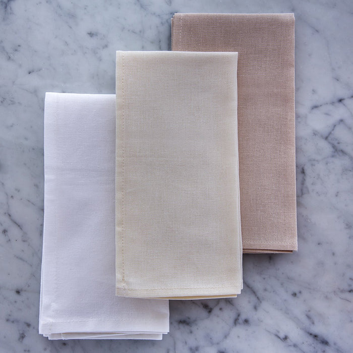 Classic White Cotton Single Stitch Napkin (17")