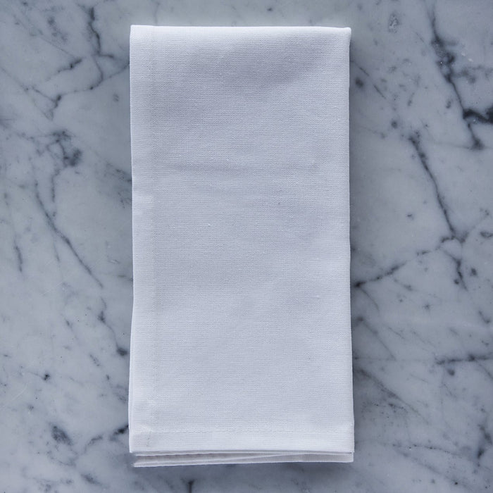 Classic White Cotton Single Stitch Napkin (17")