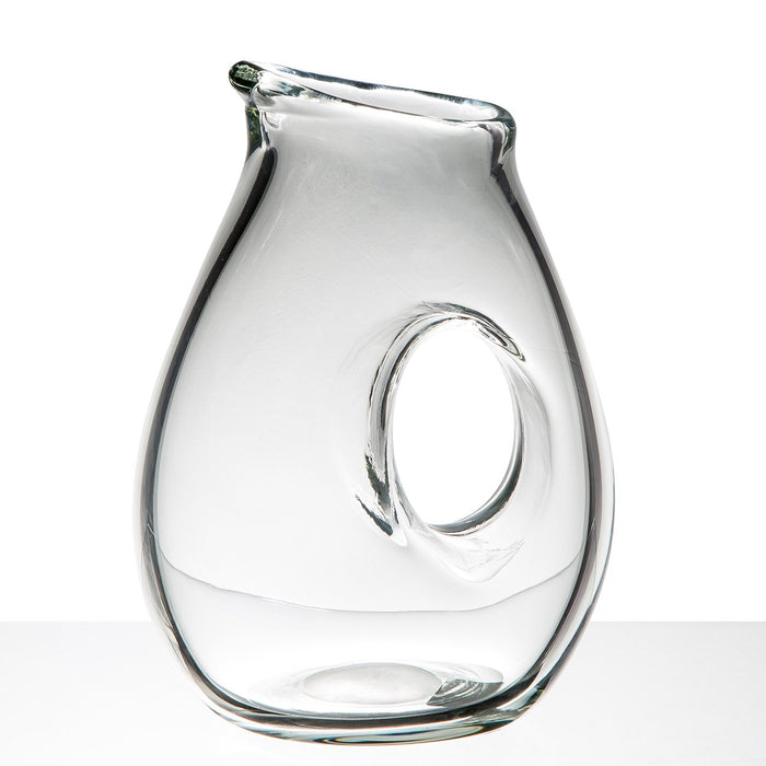 Clear Glass Pitcher with Hole