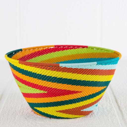 Colorful Telephone-Wire Weave Bowls (Large)
